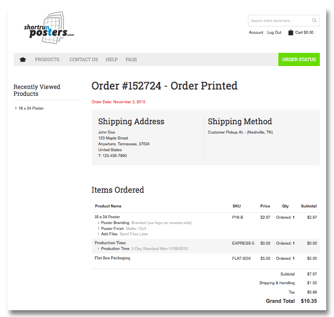 Check your order status Check your order status
