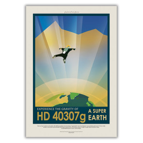 HD 40307g - Experience the Gravity of a Super Earth - NASA JPL Space Tourism Poster