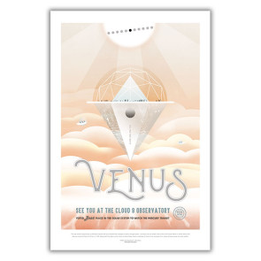 Venus: See You at the Cloud 9 Observatory - NASA JPL Space Tourism Poster